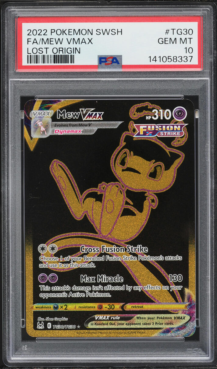 2022 Pokemon Sword & Shield Lost Origin Full Art Mew VMAX #TG30 PSA 10 GEM MINT