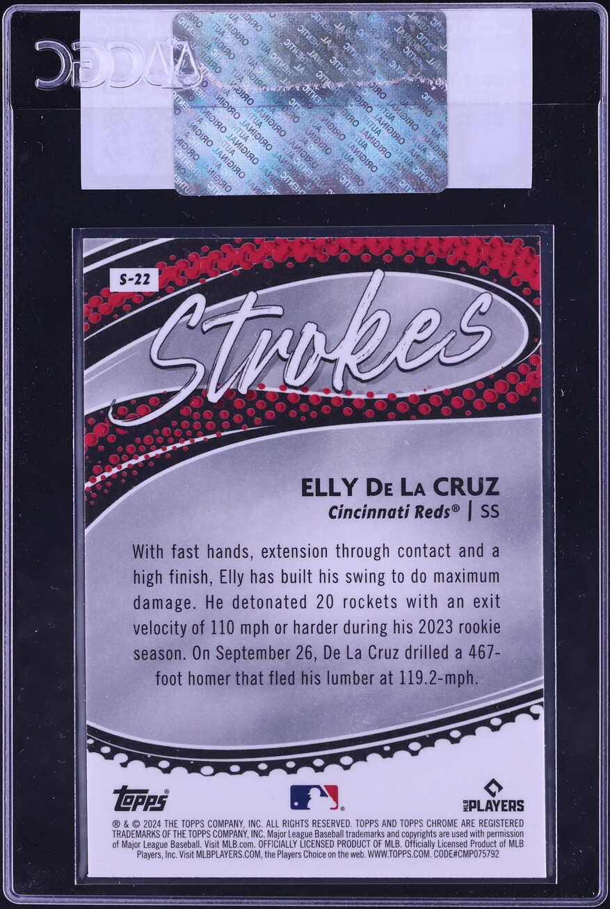2024 Topps Chrome Strokes Elly De La Cruz ROOKIE #S-22 CGC AUTH