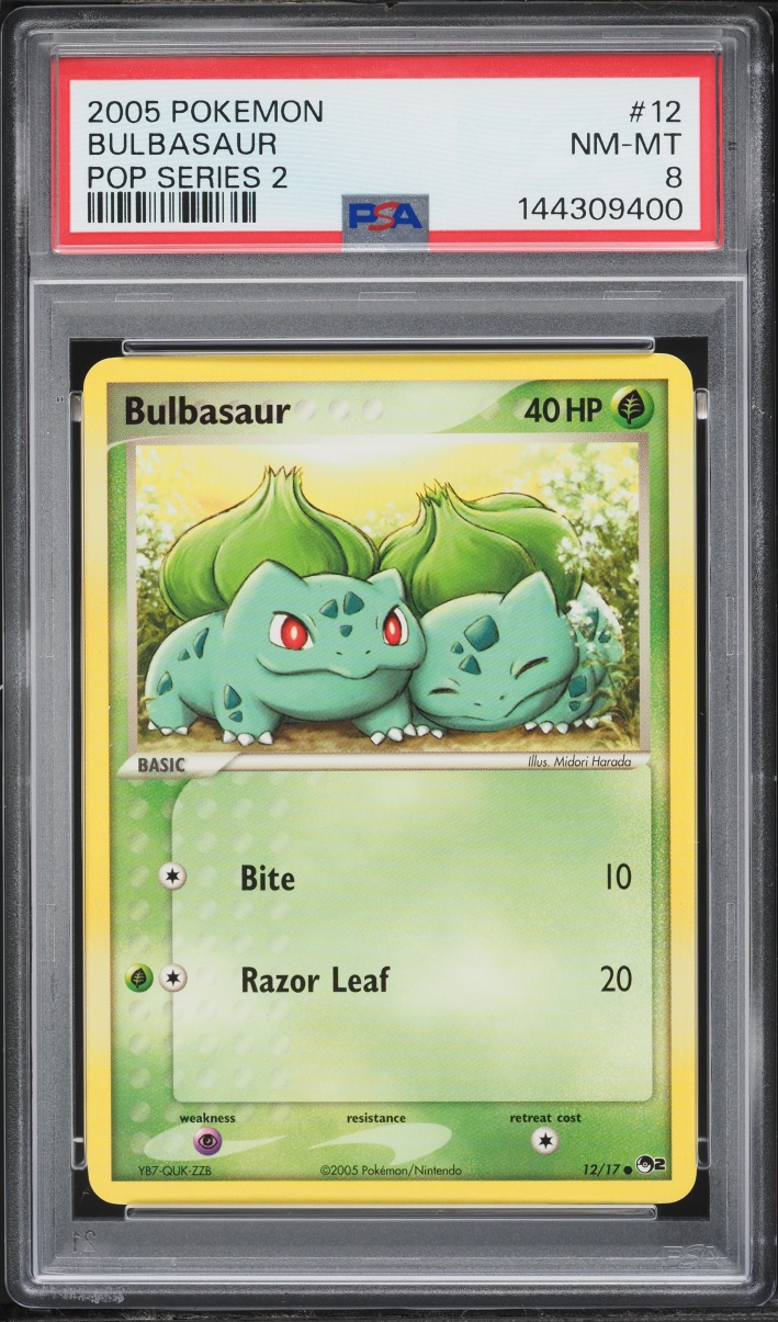 2005 Pokemon POP Series 2 Bulbasaur #12 PSA 8 NM-MT