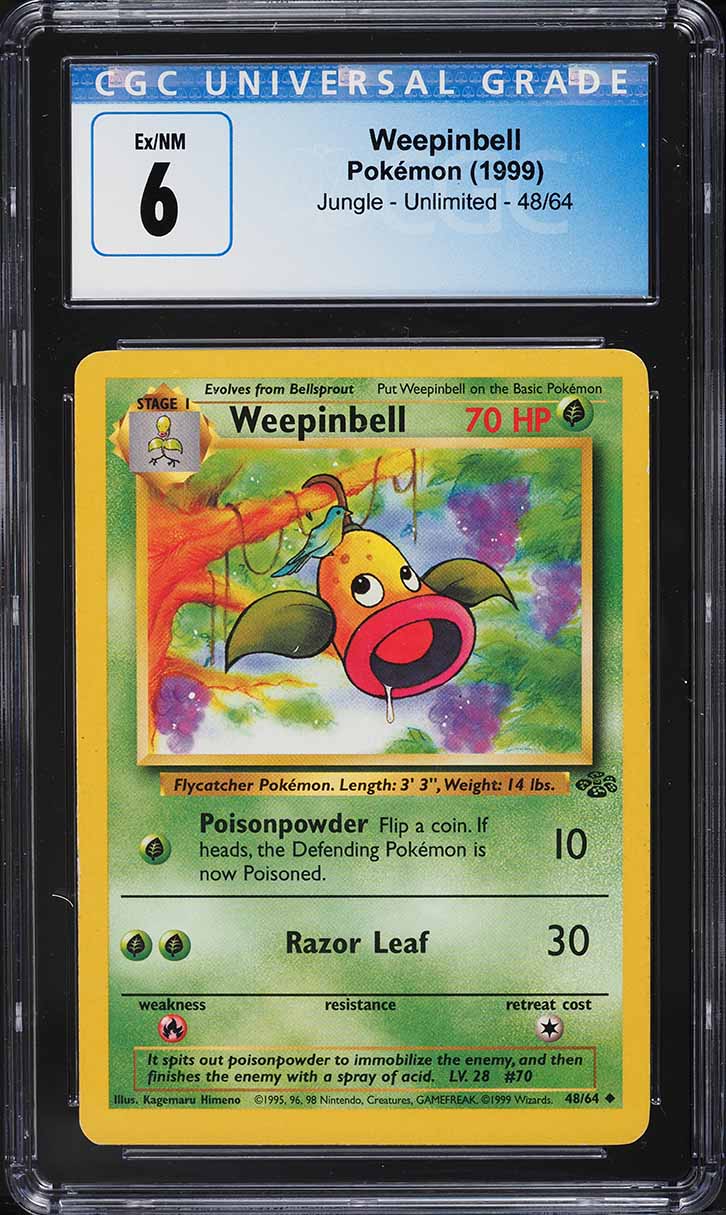 1999 Pokemon Jungle Weepinbell #48 CGC 6 EXMT