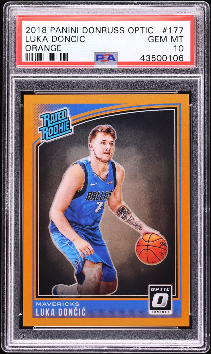 2018 Donruss Optic Orange Luka Doncic ROOKIE /199 #177 PSA 10 GEM MINT
