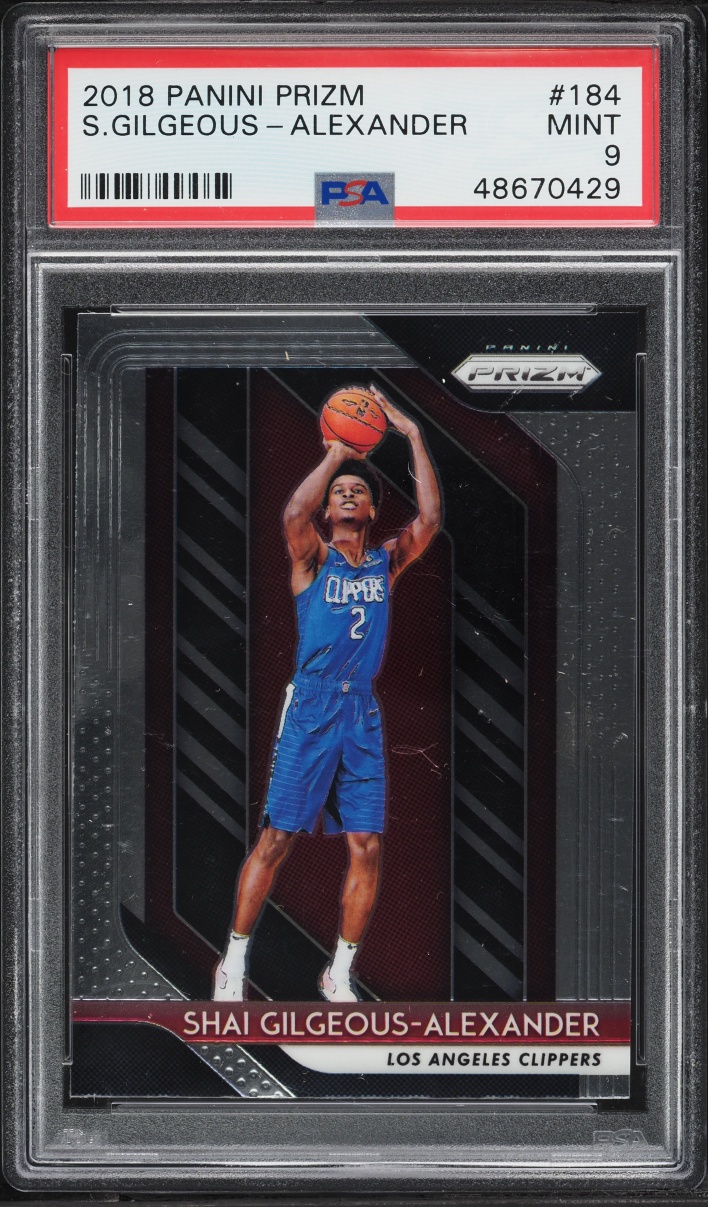 2018 Panini Prizm Shai Gilgeous-Alexander ROOKIE #184 PSA 9 MINT