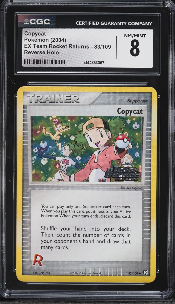 2004 Pokemon EX Team Rocket Returns Reverse Holo Copycat #83 CGC 8 NM-MT