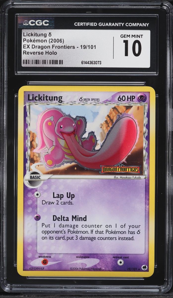 2006 Pokemon EX Dragon Frontiers Reverse Holo Lickitung #19 CGC 10 GEM MINT