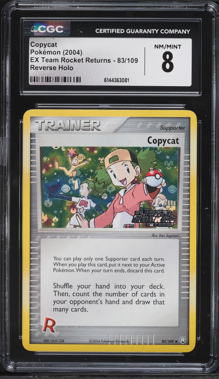 2004 Pokemon EX Team Rocket Returns Reverse Holo Copycat #83 CGC 8 NM-MT