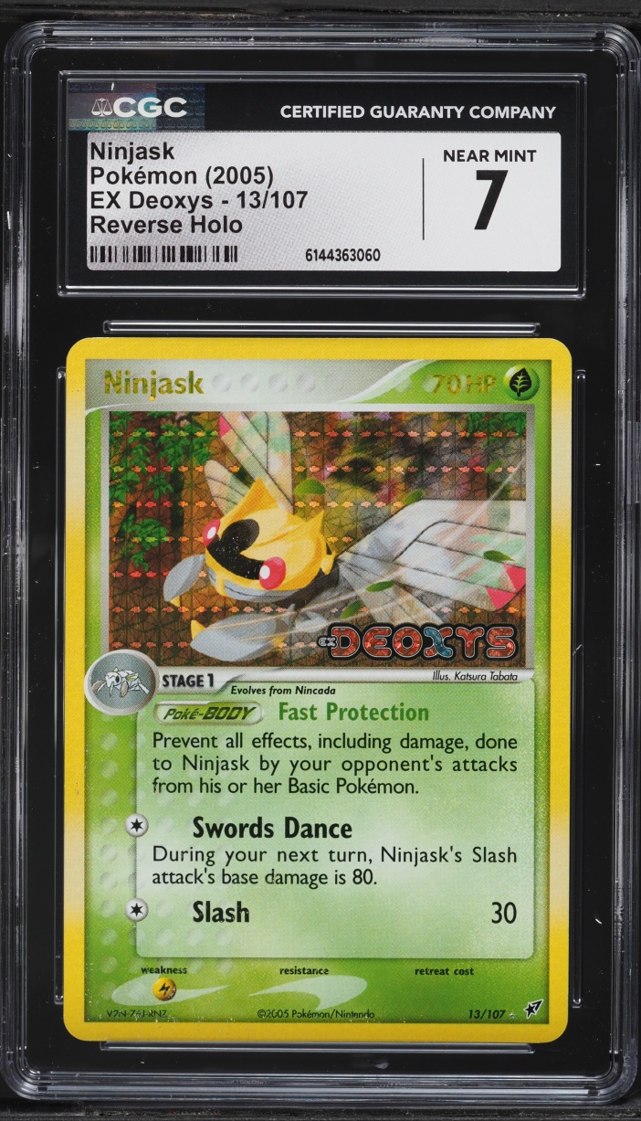 2005 Pokemon EX Deoxys Reverse Holo Ninjask #13 CGC 7 NRMT