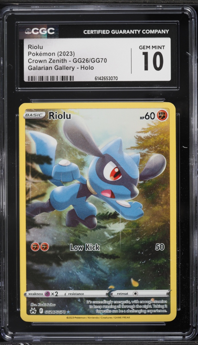 2023 Pokemon Sword & Shield Crown Zenith Alt Art Riolu #GG26 CGC 10 GEM MINT