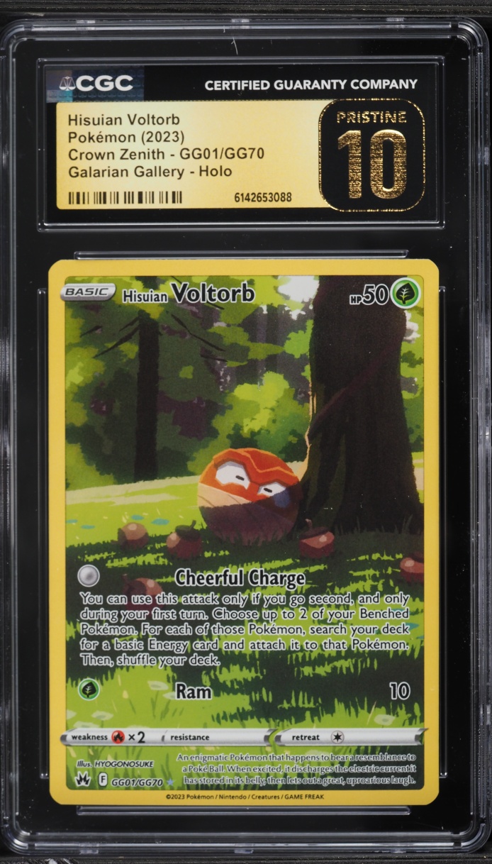 2023 Pokemon Sword & Shield Crown Zenith Alt Art Hisuian Voltorb #GG01 CGC 10 PRISTINE