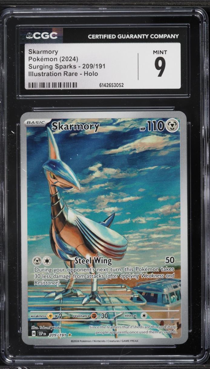2024 Pokemon Scarlet & Violet Surging Sparks IR Skarmory #209 CGC 9 MINT