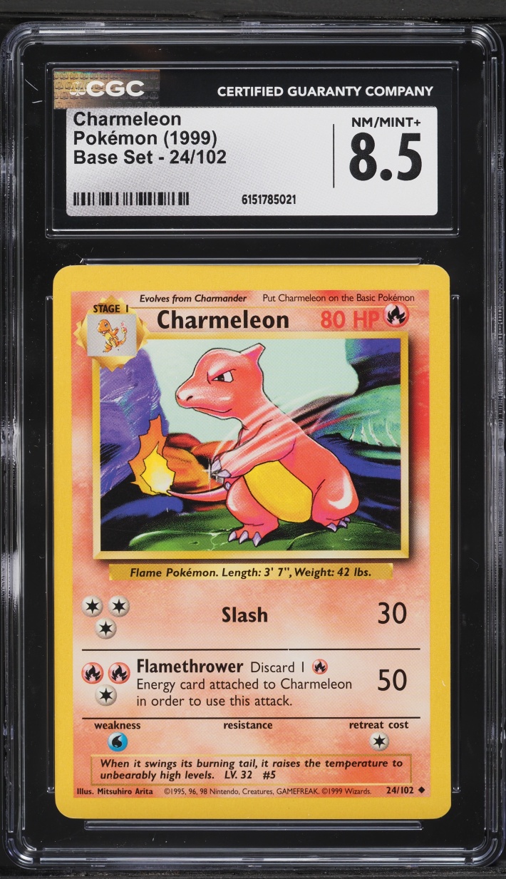 1999 Pokemon Base Set Charmeleon #24 CGC 8.5 NM-MT+