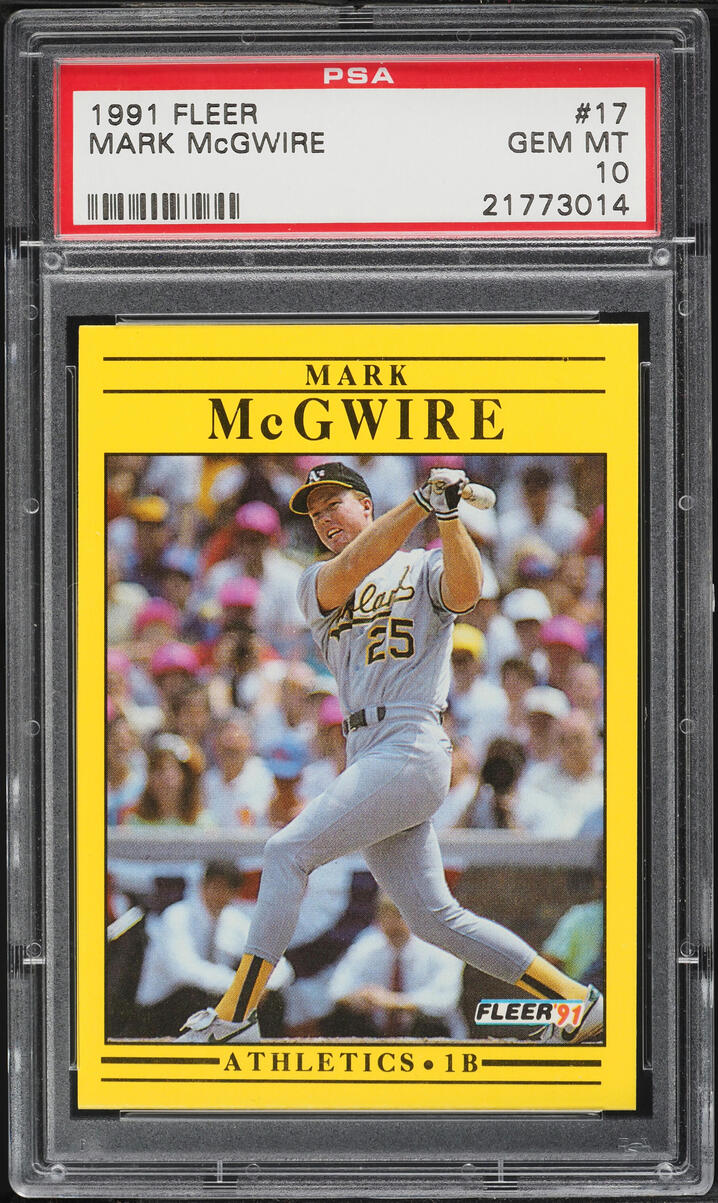1991 Fleer Mark McGwire #17 PSA 10 GEM MINT