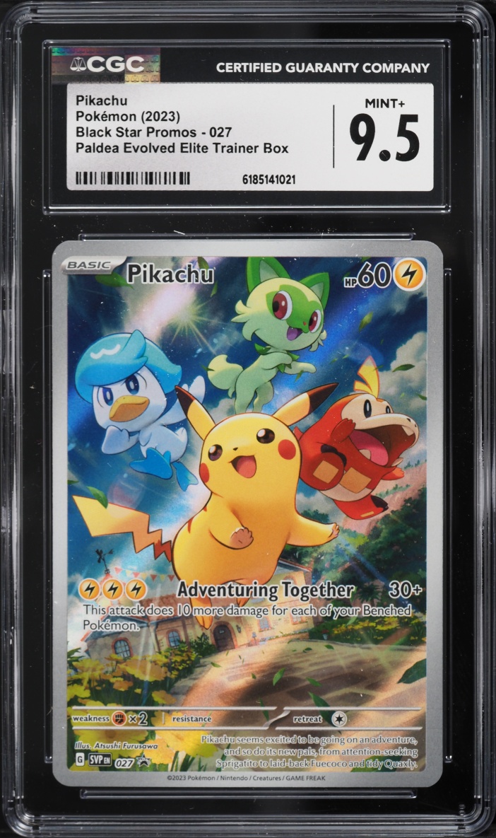 2023 #27 Pikachu CGC 9.5 Pokemon Scarlet & Violet Promo Paldea Evolved Etb Full Art