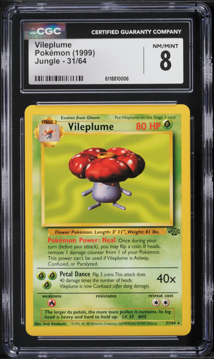 1999 Pokemon Jungle Vileplume #31 CGC 8 NM-MT