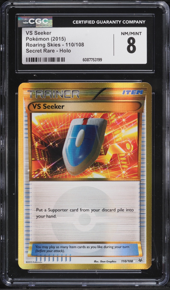 2015 Pokemon XY Roaring Skies Holo VS Seeker #110 CGC 8 NM-MT