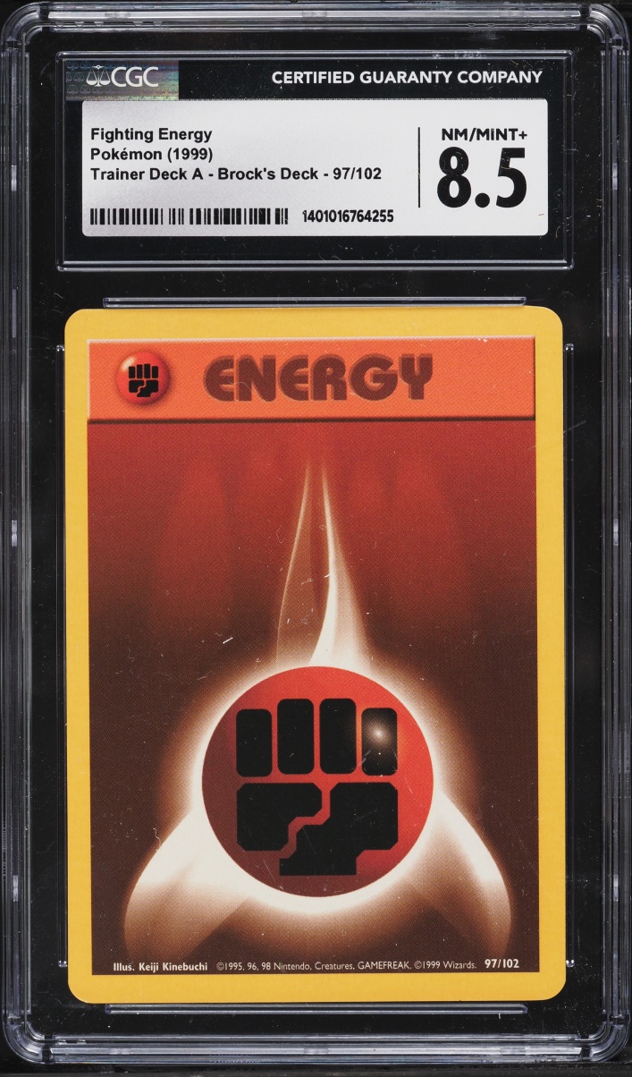 1999 Pokemon Base Set Trainer Deck A Fighting Energy #97 CGC 8.5 NM-MT+