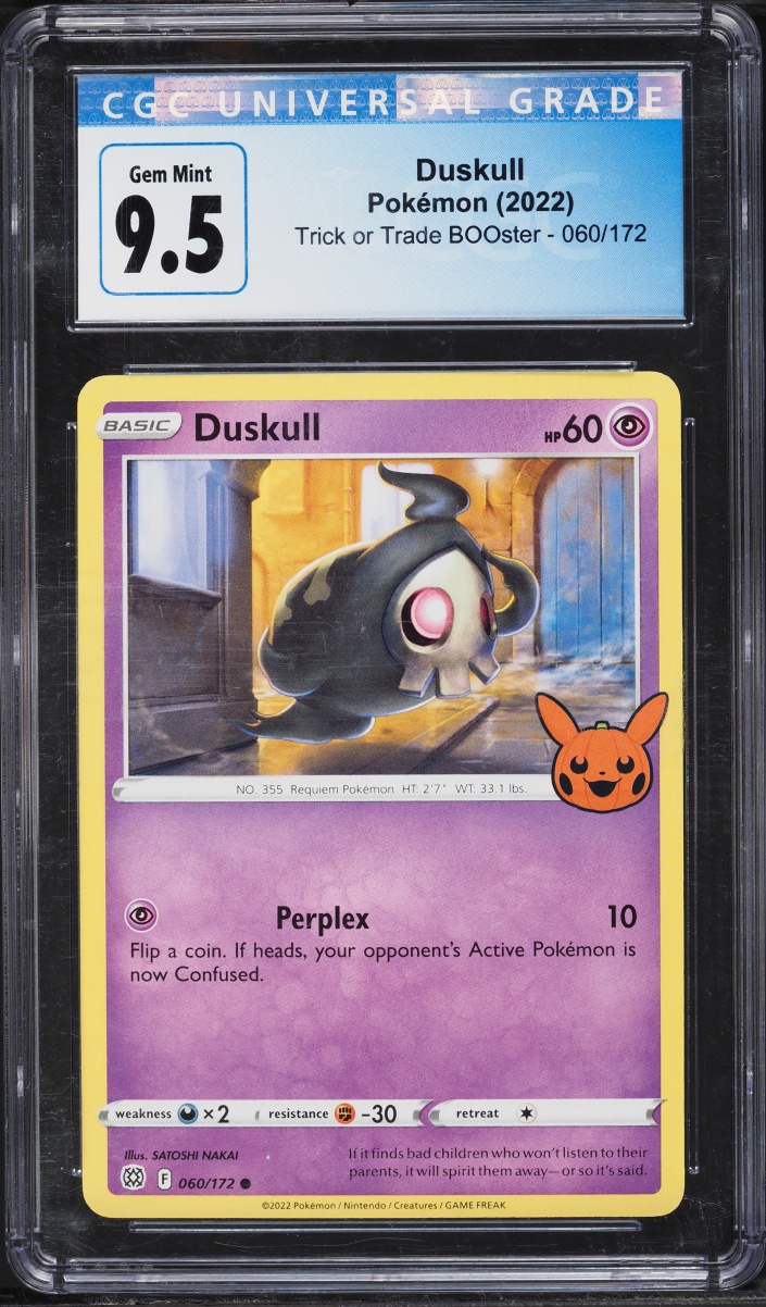 2022 Pokemon Trick Or Trade BOOster Duskull #060 CGC 9.5 GEM MINT