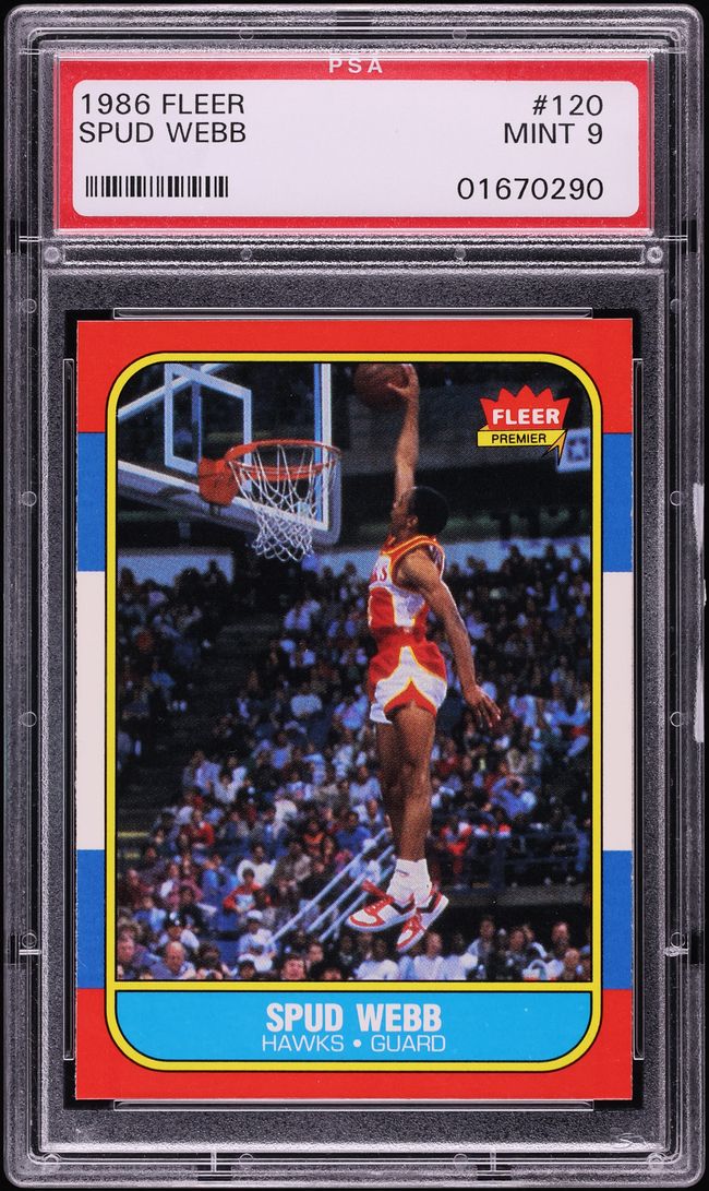 1986 Fleer Basketball Spud Webb ROOKIE #120 PSA 9 MINT