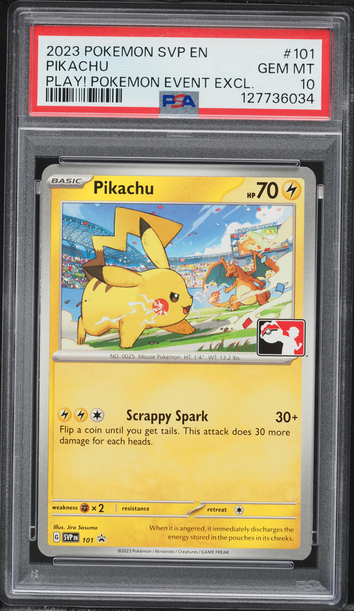 2023 Pokemon Scarlet & Violet Play! Promo Event Exclusive Pikachu #101 PSA 10 GEM MINT