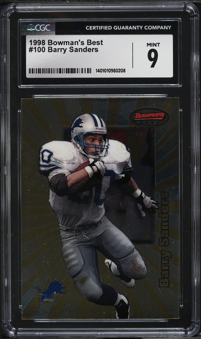 1998 Bowman's Best Barry Sanders #100 CGC 9 MINT