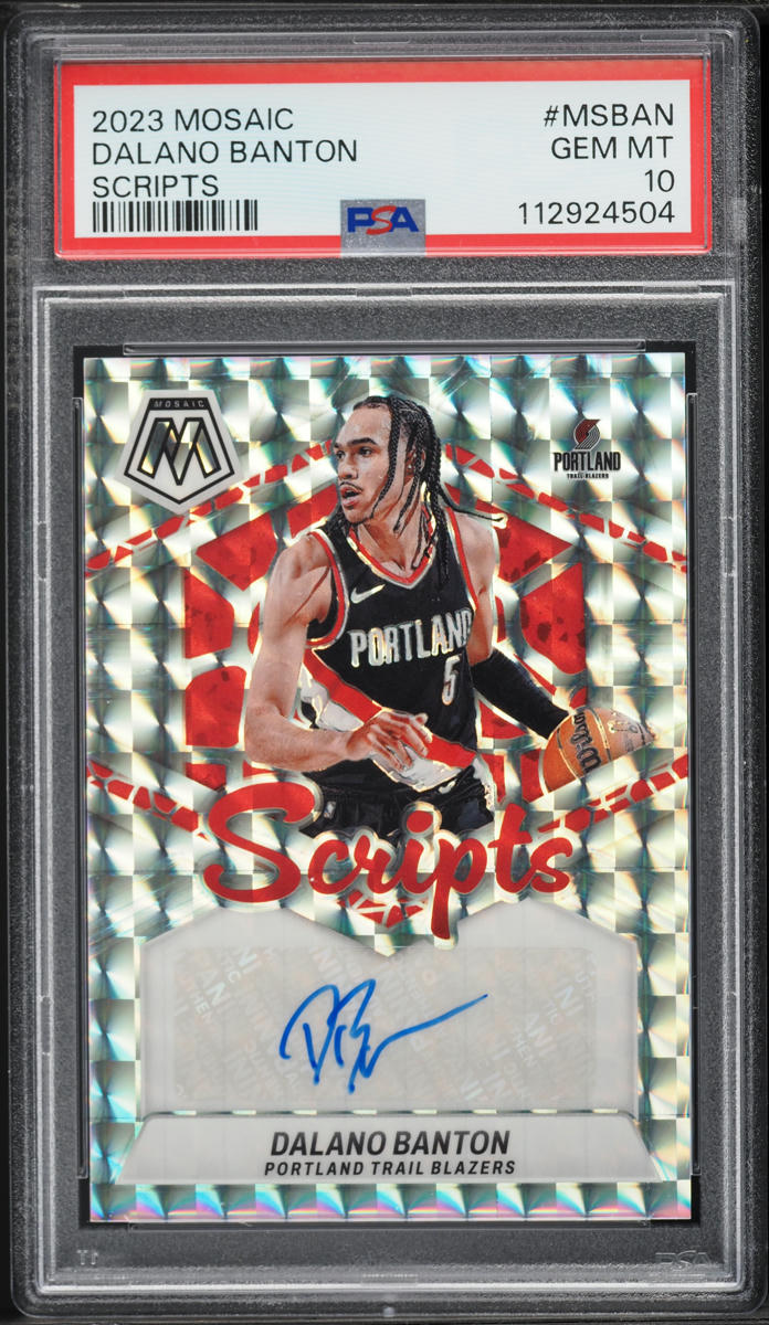 2023 Panini Mosaic Scripts Dalano Banton AUTO #MSBAN PSA 10 GEM MINT