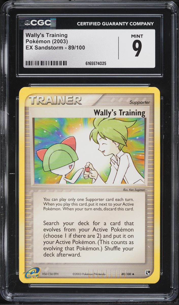 2003 Pokemon EX Sandstorm Wally's Training #89 CGC 9 MINT