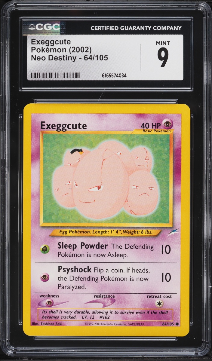 2002 Pokemon Neo Destiny Exeggcute #64 CGC 9 MINT