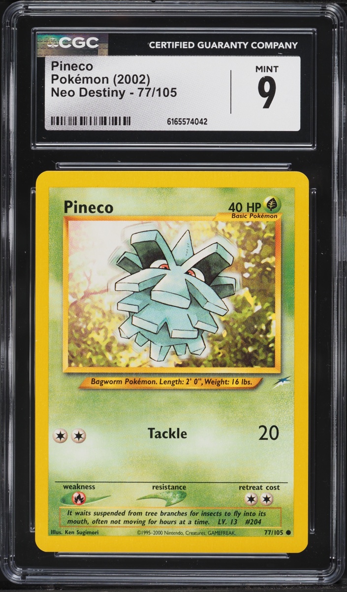 2002 Pokemon Neo Destiny Pineco #77 CGC 9 MINT