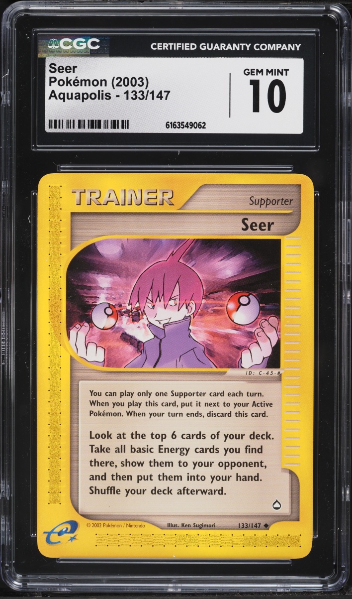 2003 Pokemon Aquapolis Seer #133 CGC 10 GEM MINT
