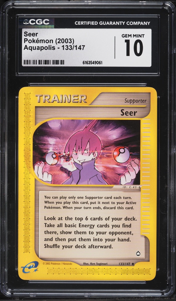 2003 Pokemon Aquapolis Seer #133 CGC 10 GEM MINT