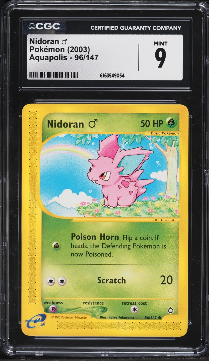 2003 Pokemon Aquapolis Nidoran #96 CGC 9 MINT