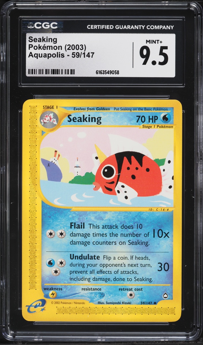 2003 Pokemon Aquapolis Seaking #59 CGC 9.5 MINT+