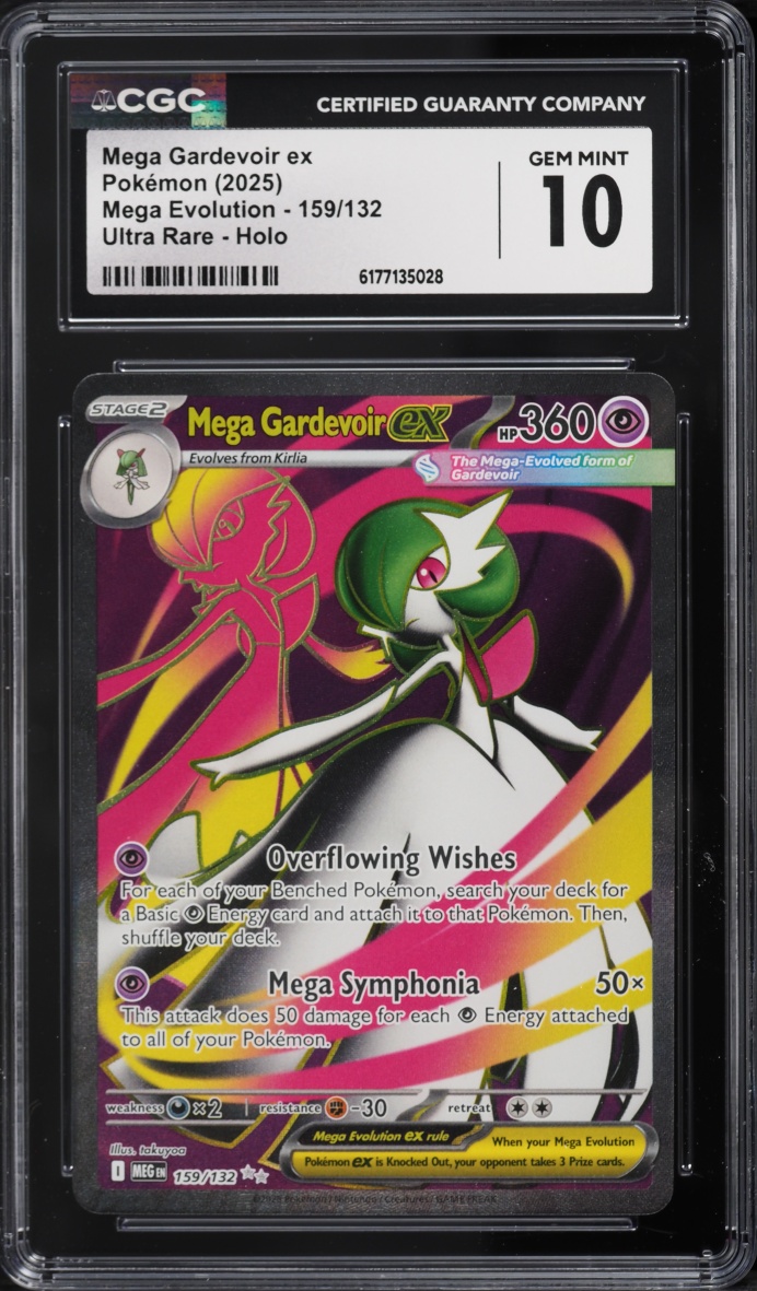 2025 Pokemon Mega Evolution Full Art Mega Gardevoir EX #159 CGC 10 GEM MINT