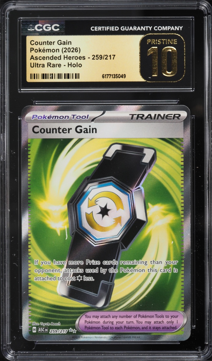 2026 Pokemon Mega Evolution Ascended Heroes Full Art Counter Gain #259 CGC 10 PRISTINE