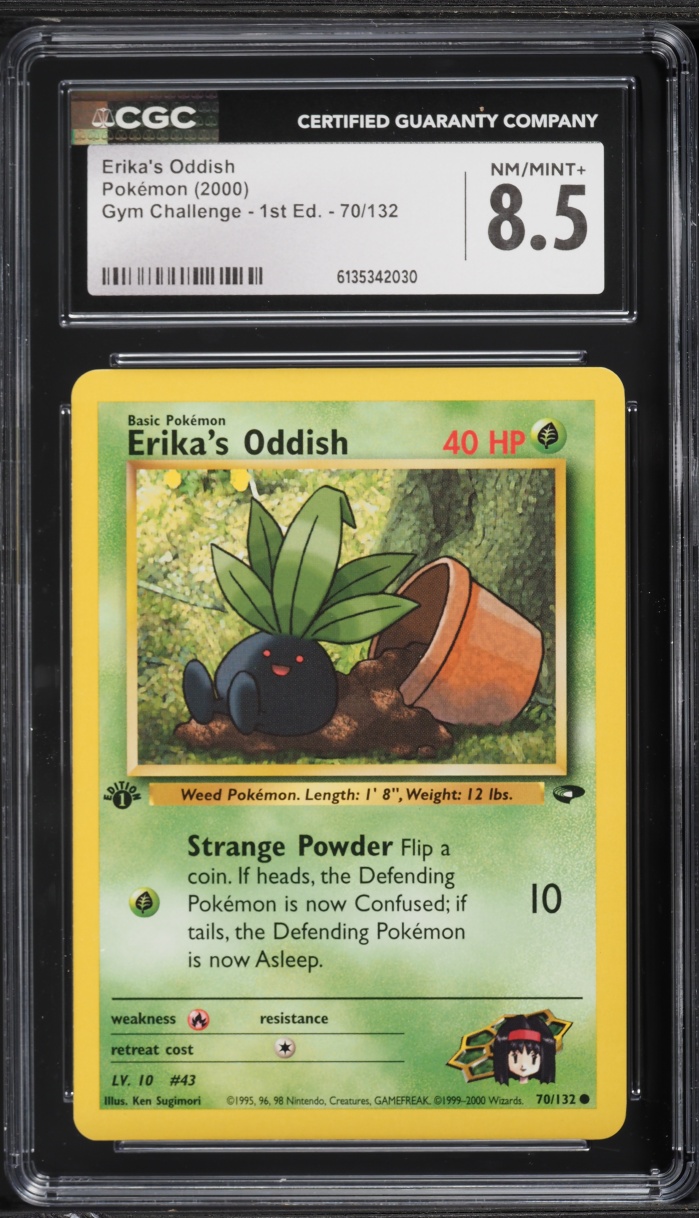 2000 Pokemon Gym Challenge 1st Edition Erika's Oddish #70 CGC 8.5 NM-MT+