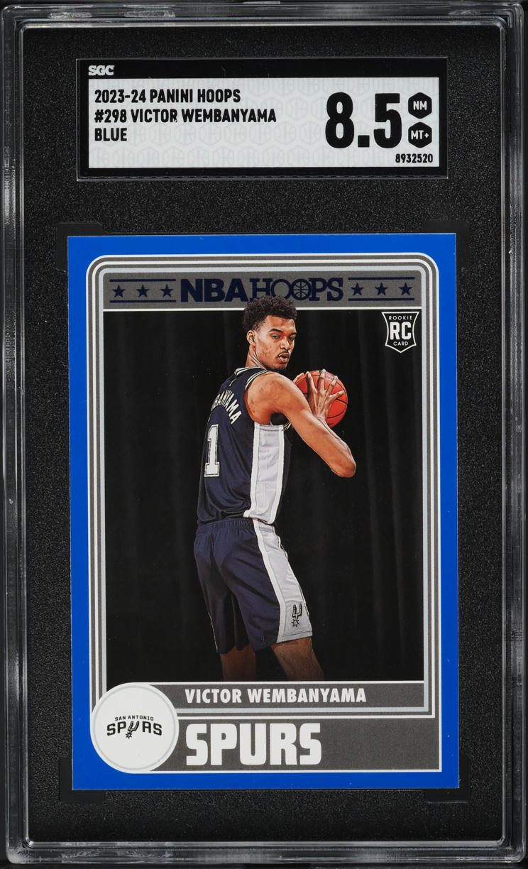 2023 Hoops Blue Victor Wembanyama ROOKIE #298 SGC 8.5 NM-MT+