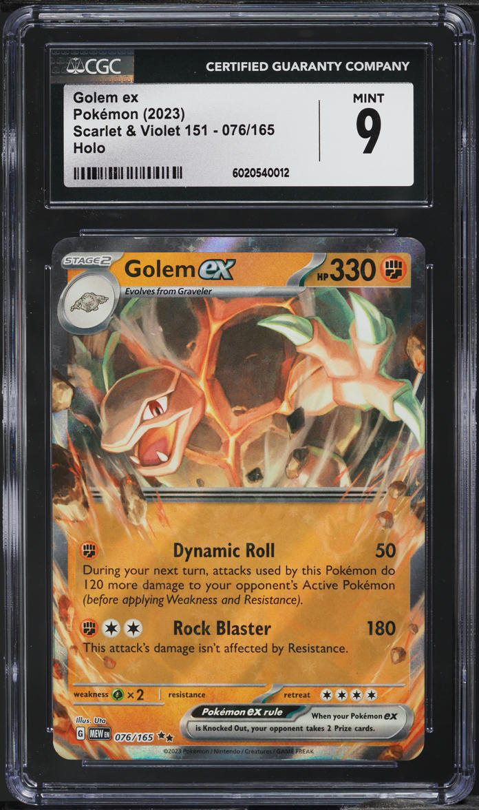 2023 Pokemon Scarlet & Violet 151 Holo Golem ex #076 CGC 9 MINT