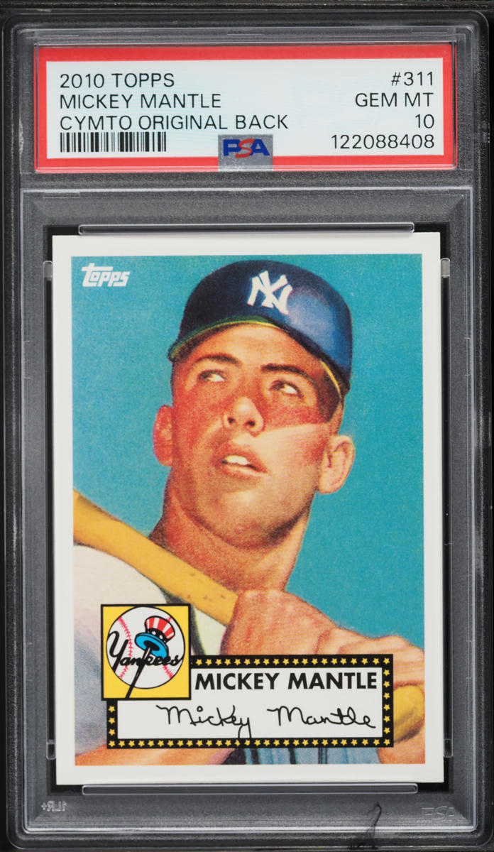 2010 Topps Cards Your Mom Threw Out Original Back Mickey Mantle #311 PSA 10 GEM MINT