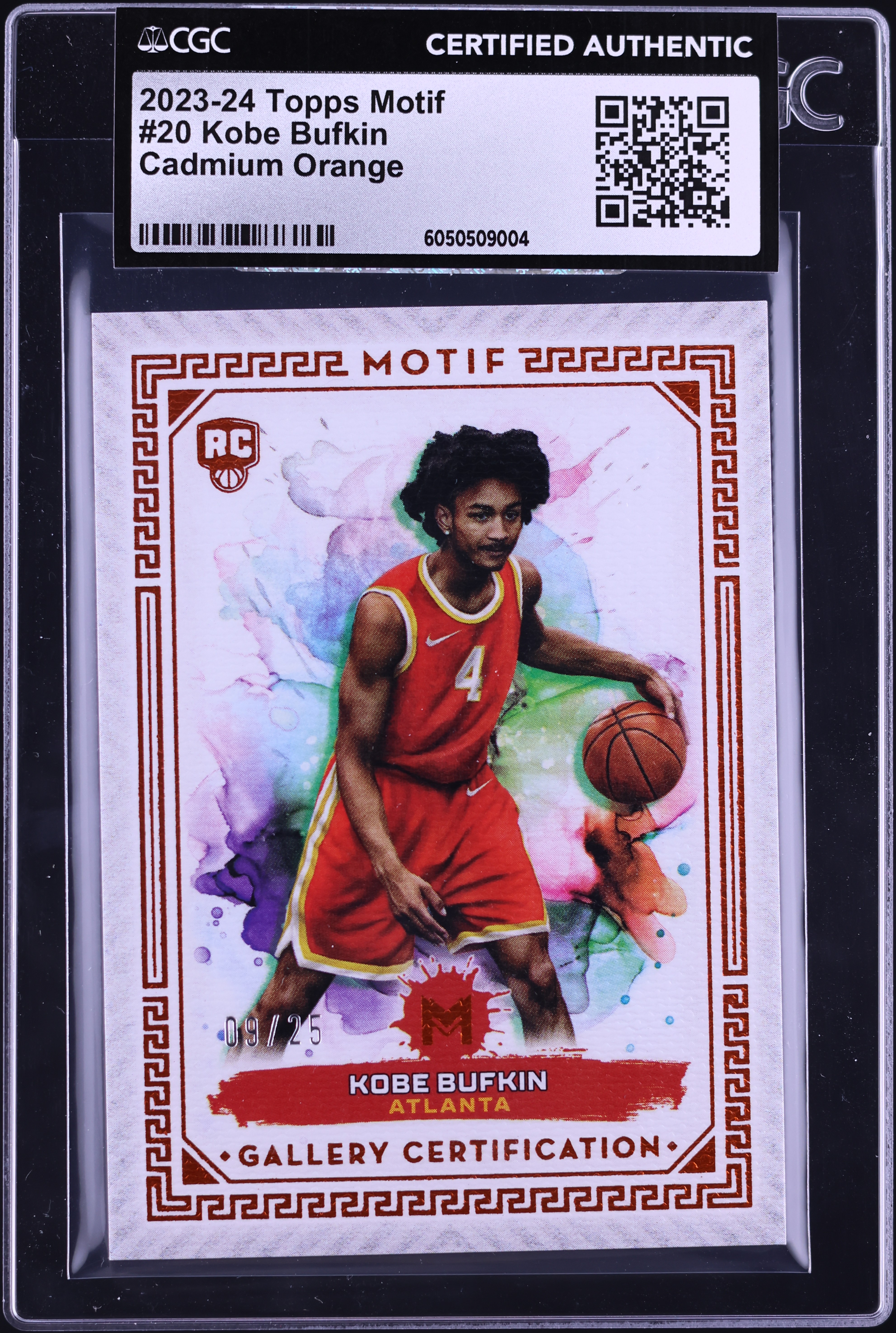 2023 Topps Motif Cadmium Orange Kobe Bufkin ROOKIE /25 #20