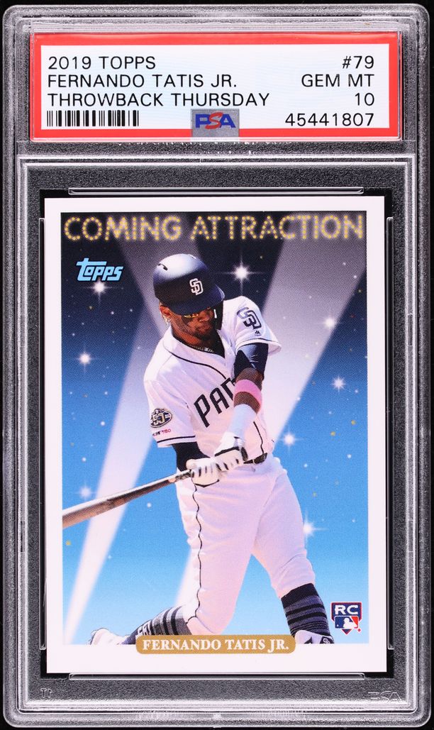 2019 Topps Throwback Thursday Fernando Tatis Jr. ROOKIE #79 PSA 10 GEM MINT