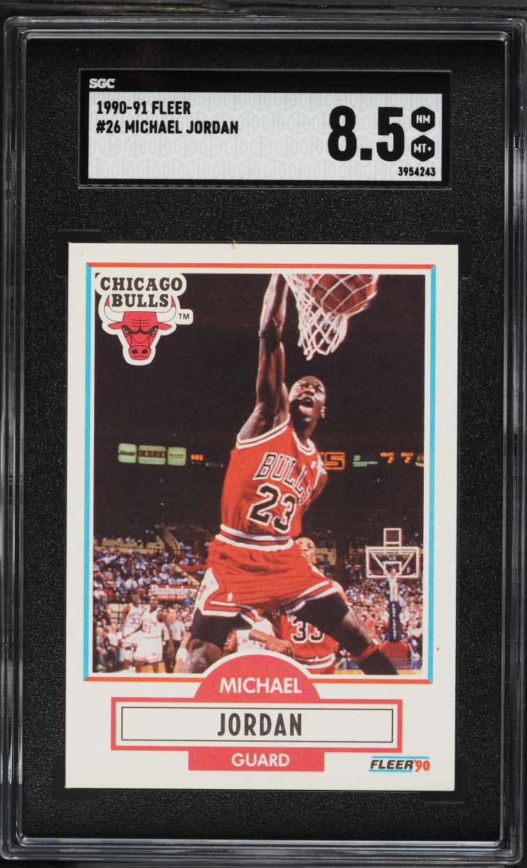 1990 Fleer Basketball Michael Jordan #26 SGC 8.5 NM-MT+