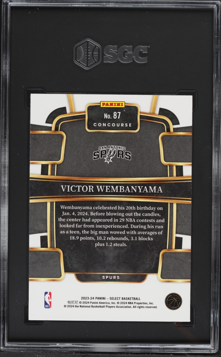 2023 Select Concourse Blue Retail Victor Wembanyama ROOKIE #87 SGC 9.5 MINT+