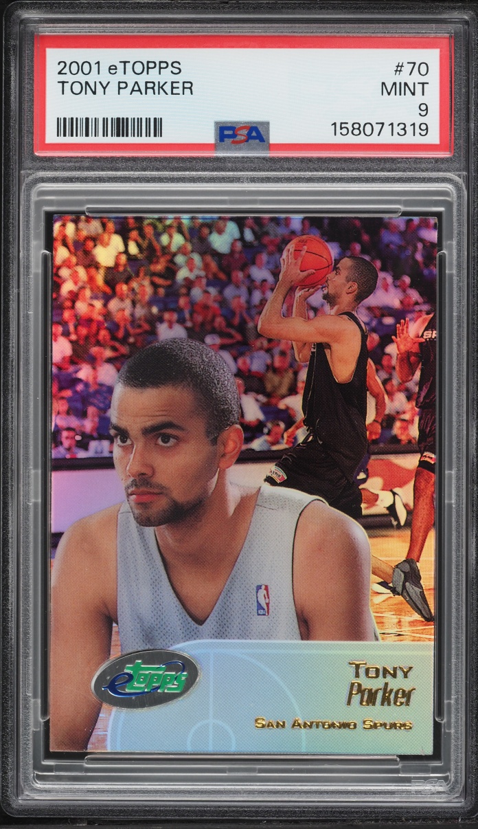 2001 eTopps Basketball Tony Parker #70 PSA 9 MINT