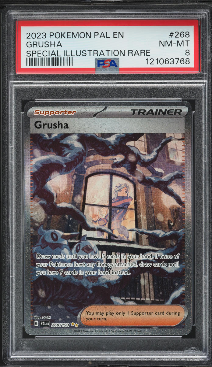 2023 Pokemon Scarlet & Violet Paldea Evolved SIR Grusha #268 PSA 8 NM-MT