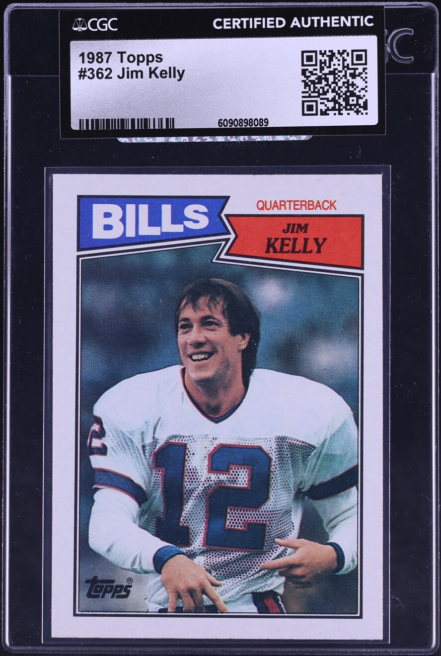 1987 Topps Football Jim Kelly ROOKIE #362 CGC AUTH