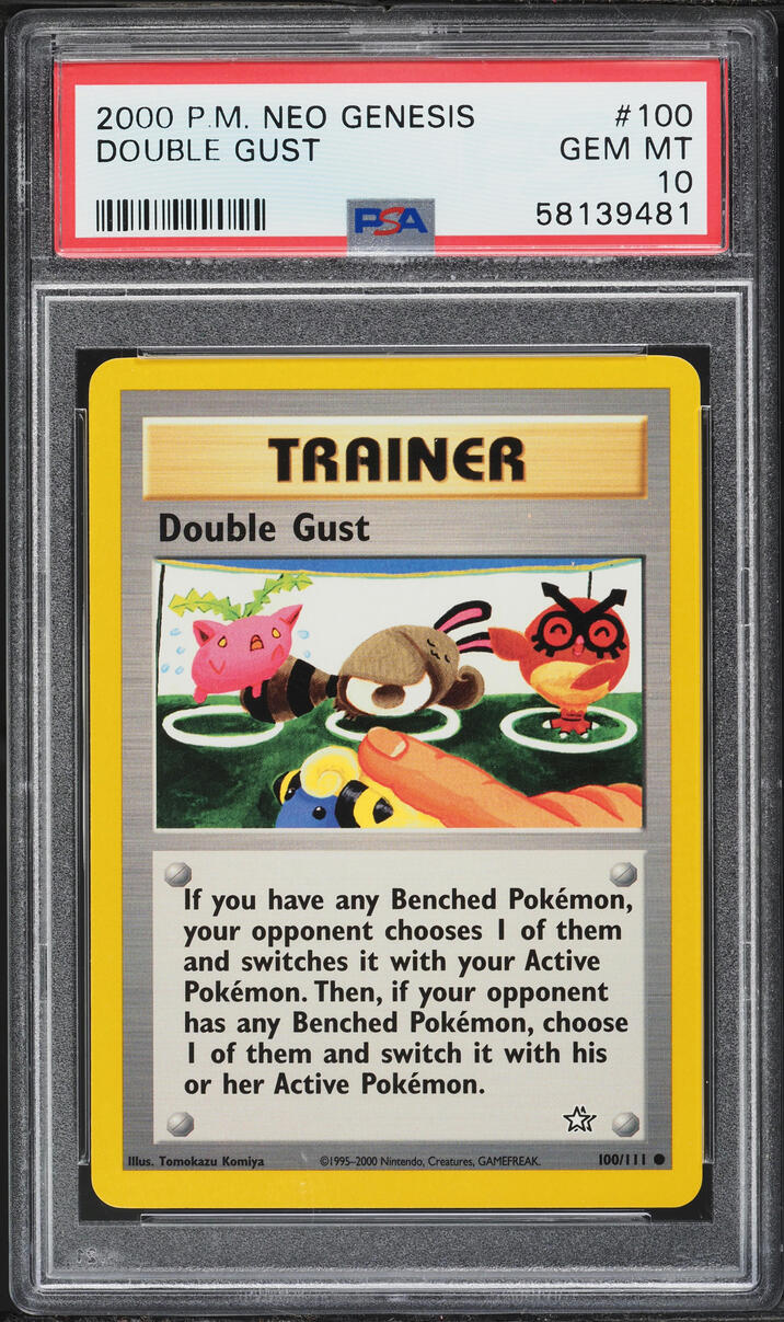 2000 Pokemon Neo Genesis Double Gust #100 PSA 10 GEM MINT