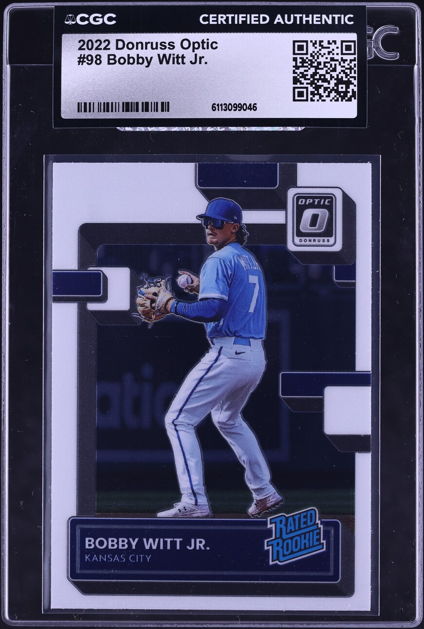 2022 Donruss Optic Bobby Witt Jr. ROOKIE #98 CGC AUTH