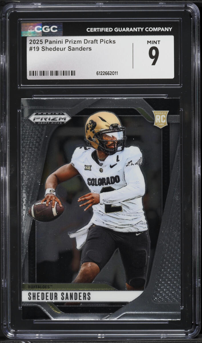 2025 Panini Prizm Draft Picks Shedeur Sanders ROOKIE #19 CGC 9 MINT
