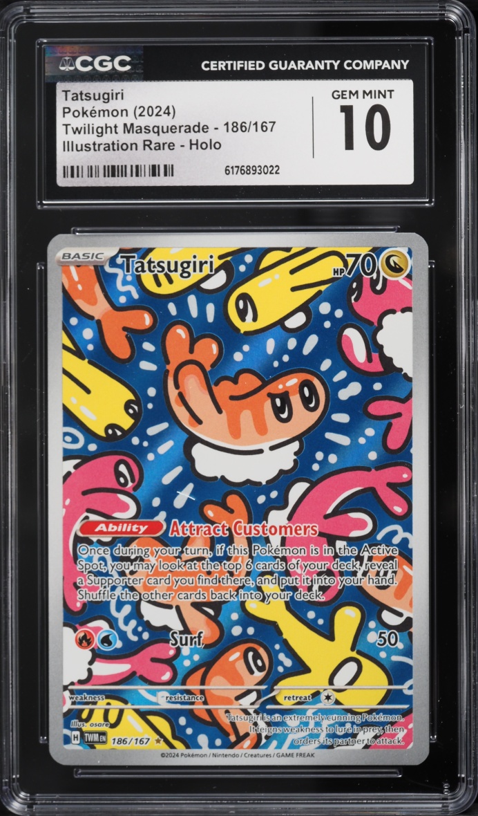 2024 Pokemon Scarlet & Violet Twilight Masquerade IR Tatsugiri #186 CGC 10 GEM MINT
