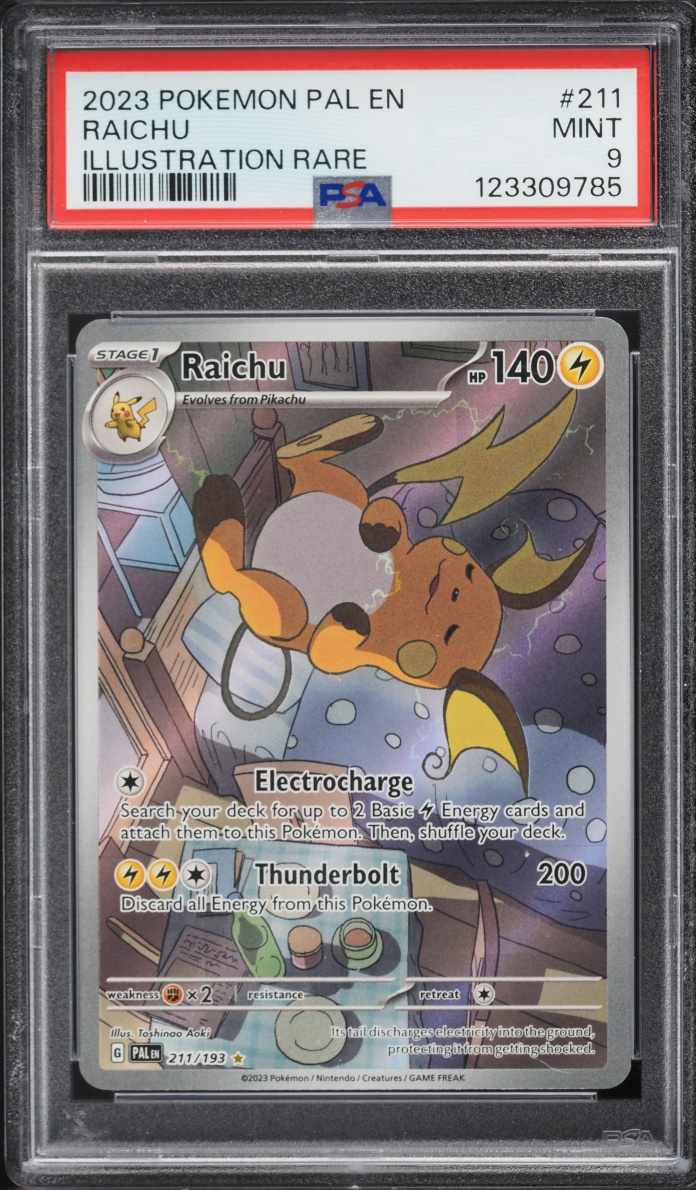 2023 Pokemon Scarlet & Violet Paldea Evolved IR Raichu #211 PSA 9 MINT