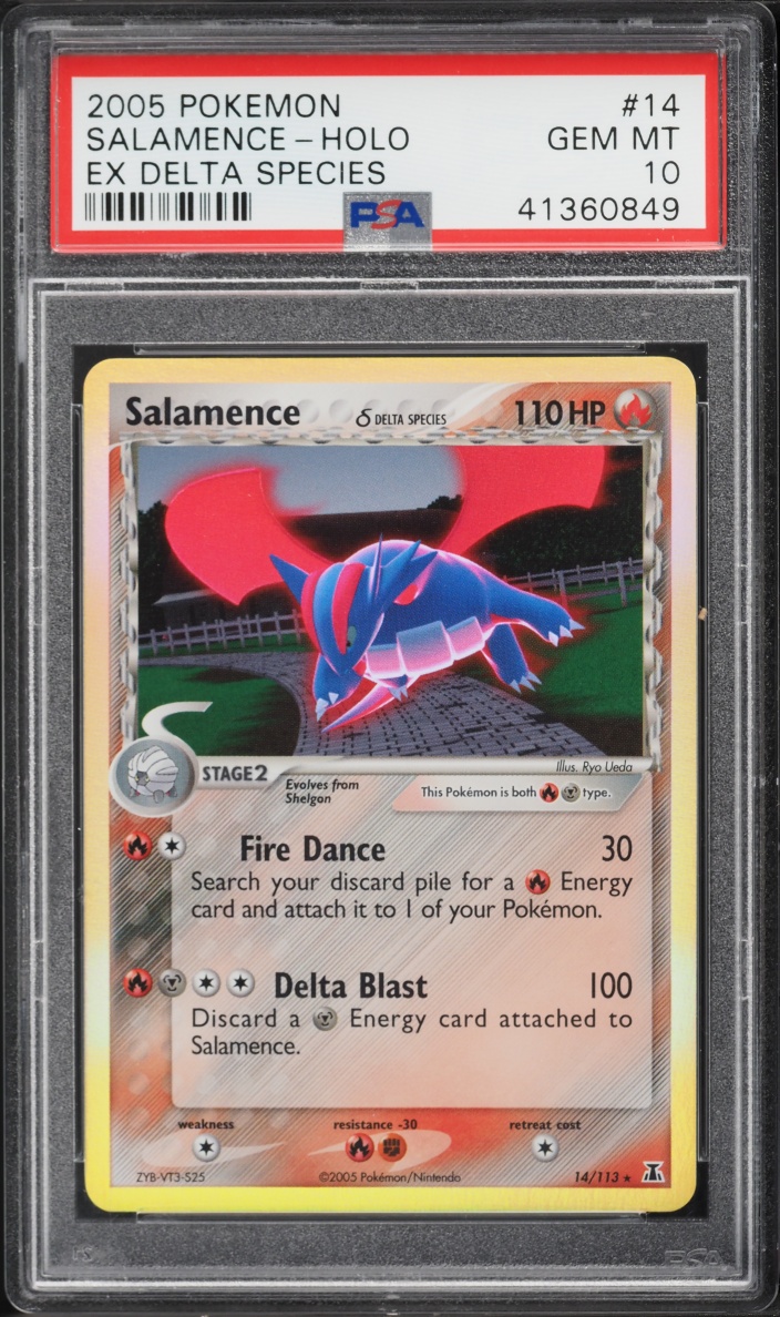 2005 Pokemon EX Delta Species Holo Salamence #14 PSA 10 GEM MINT